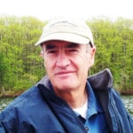 A photograph of writer Ted Williams