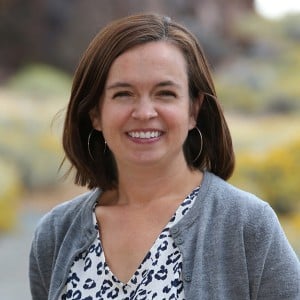 A photograph of writer Kelsey Fitzgerald