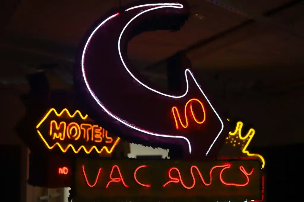 A photo of a pinata designed to look like an old-fashioned neon sign